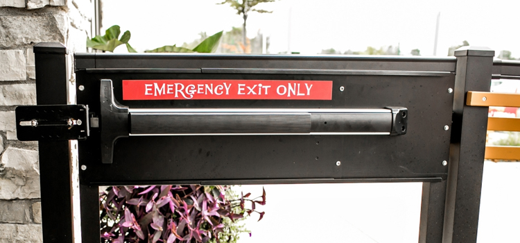 emergency push bar installation in Fairview